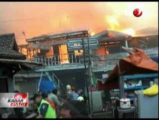 Pemukiman Padat Penduduk di Tanah Abang Terbakar