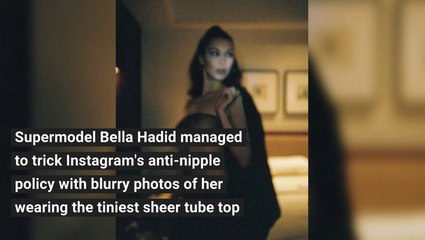 Bella Hadid Frees The Nipple After Plastic Surgery Accusations