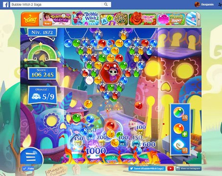 Bubble Witch Saga 2-Level 1872