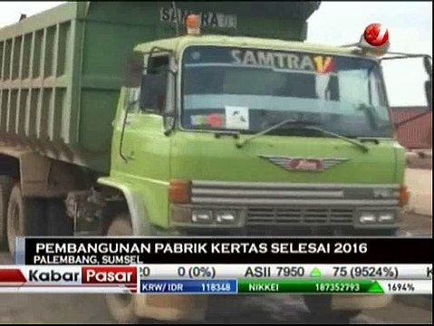 Pabrik Kertas Terbesar di Asia Siap Dibangun di Palembang