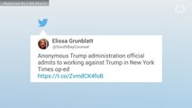 Unnamed White House Official Admits Working Against Trump In Times Op-Ed