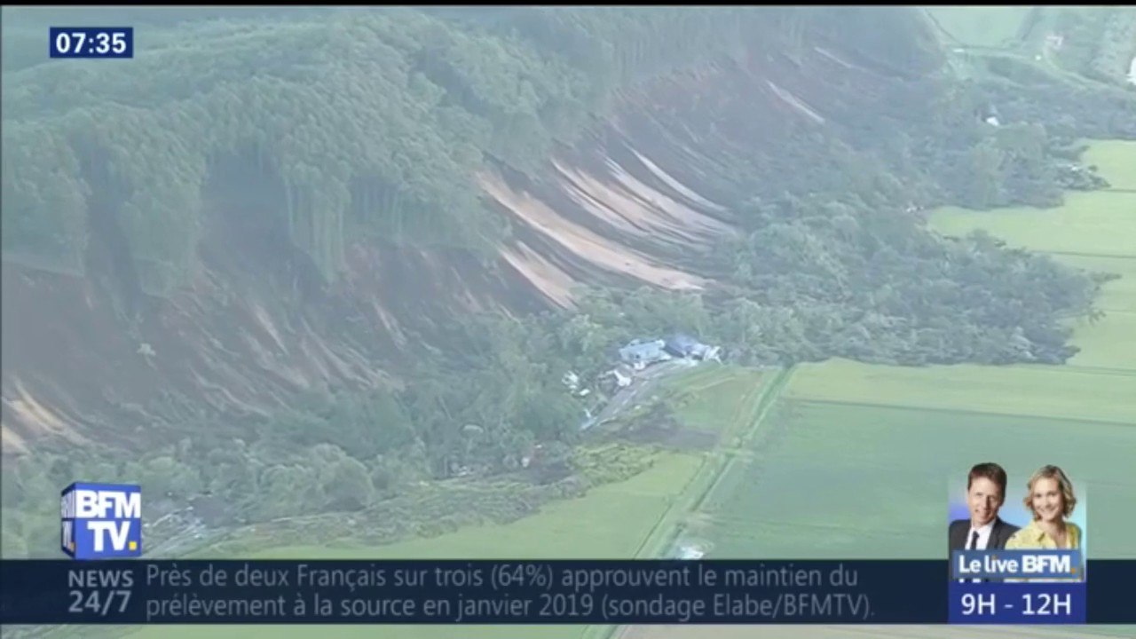 Au Japon, un puissant séisme provoque d'impressionnants glissements de terrain