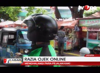Parkir di Trotoar, Dishub Angkut Paksa Motor Ojek Online