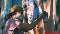 Ronda Rousey NYC graffiti mural time-lapse