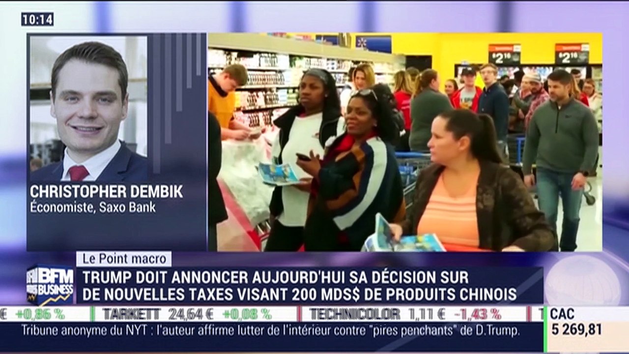 Le point macro: Trump doit annoncer sa décision sur les nouvelles taxes visant des produits chinois ce jour - 06/09