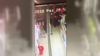 İstanbul Şişli'de Marketi Soygunu Kamerada