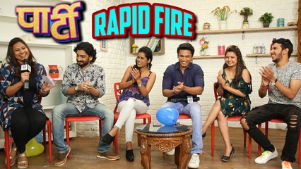Party पार्टी | Rapid Fire | Prajakta Mali, Stavan Shinde, Akshay, Rohit | Marathi Movie 2018
