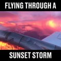 Il filme un magnifique orage d'été depuis un avion