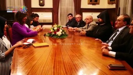 وزيرة الهجرة تلتقى مطران الأرمن الأرثوذكس بمصر