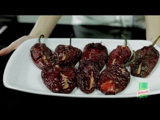 Chile Ancho Relleno de Frijoles