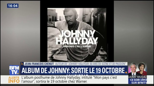 Ce regard de Johnny nous interpelle , commente Jean-François Chenut en découvrant la pochette de l'album posthume de Johnny Hallyday