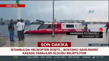 İstanbul'da helikopter düştü