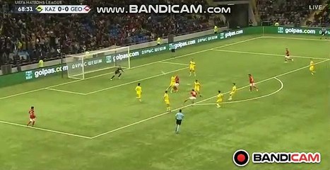 Goal Chakvetadze (0-1) Kazakhstan vs	Georgia