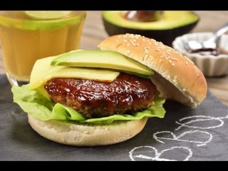 Hamburguesa con SALSA BBQ CASERA
