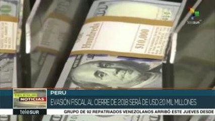 La evasión fiscal en Perú alcanzará en 2018 20 mmdd