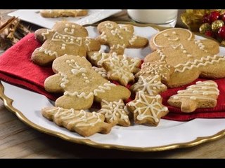 Galletas de Jengibre Navideñas Con Glaseado Fácil de 2 Ingredientes