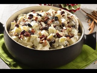Tradicional Ensalada Navideña de Manzana con 5 ingredientes