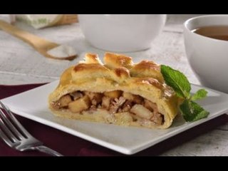 Clásico Strudel de Manzana Navideño Fácil Reducido en Azúcar