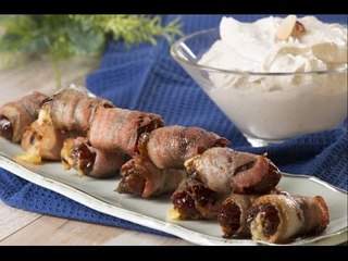 Dátiles Rellenos de Queso Envueltos en Tocino | Botanas Fáciles de 3 Ingredientes