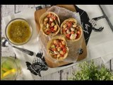 Cazuelas de Tortilla de Maíz Rellenas de Huevo con Jamón y Verduras