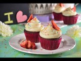 Cupcakes Fáciles de Red Velvet con Betún de Queso Crema