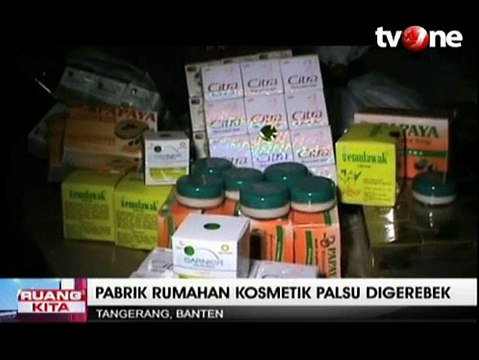 Polisi Gerebek Pabrik Kosmetik Palsu
