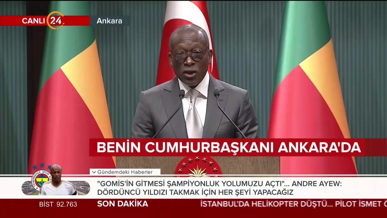 Benin Cumhurbaşkanı Ankara'da