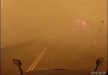 Trucker Takes Harrowing Drive Through Delta Fire
