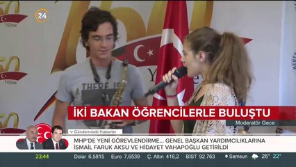 Mevlüt Çavuşoğlu öğrencilerle buluştu