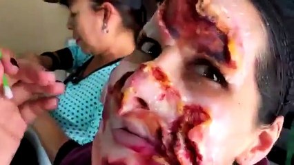 COMO FUE HECHO EL MAQUILLAJE DE LA DIABLA, CARA QUEMADA!