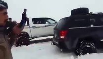 Jeep Grand Cherokee On Snow