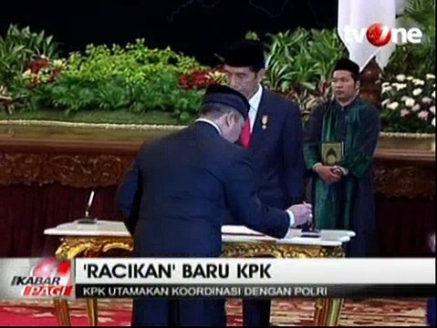 Presiden Joko Widodo Lantik Tiga Pelaksana Tugas Pimpinan KPK