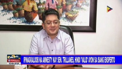 Ipinagkaloob na amnesty kay Sen. Trillanes, hindi 'valid' ayon sa isang eksperto