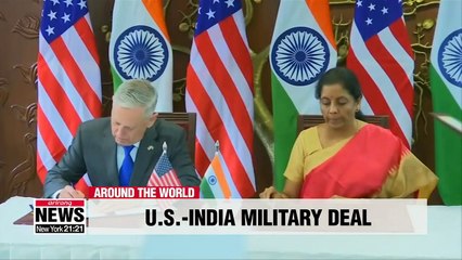U.S., India sign long-stalled military cooperation deal