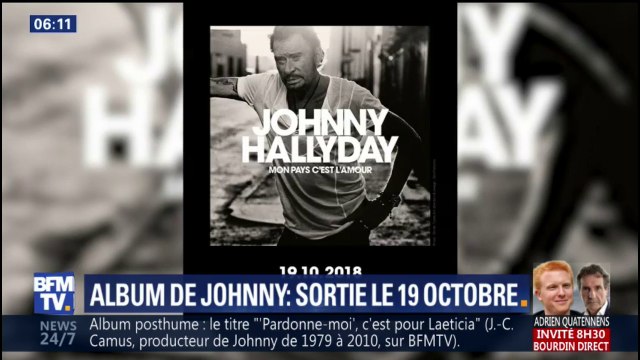 Mon pays, c'est l'amour , l'album posthume de Johnny Hallyday sort le 19 octobre