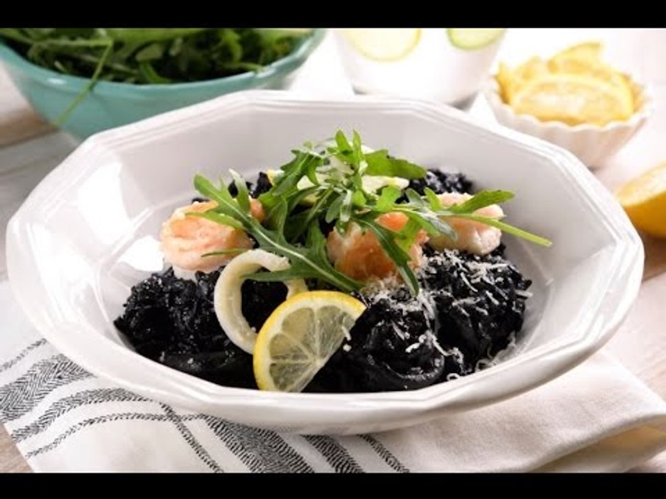 Risotto Negro con Mariscos