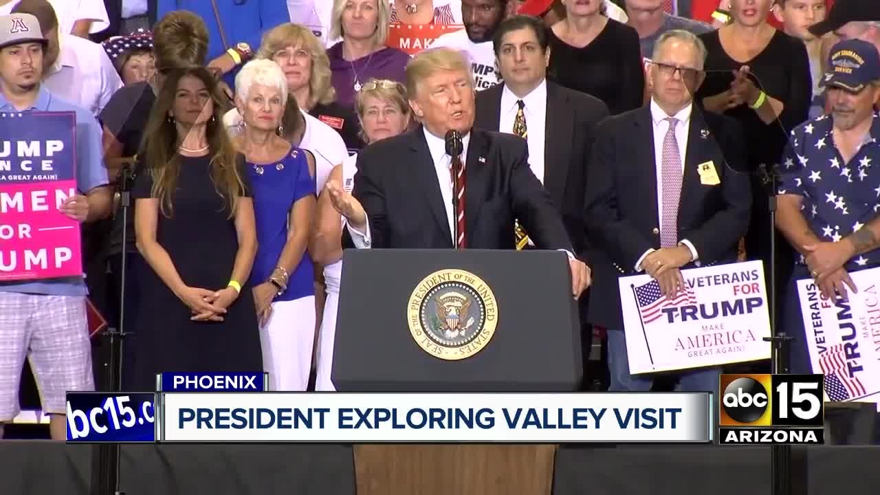 President Trump considering Phoenix visit in September