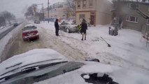 Driving Jeep Grand Cherokee in Snow Storm - New York City(1)