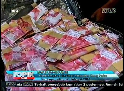 Polisi Ringkus Sindikat Pengedar Uang Palsu di Surabaya