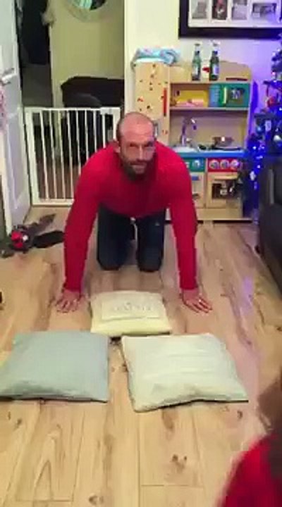 Doing a handstand and taking the baby out