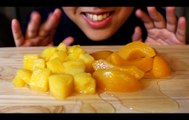 ASMR Peach halves, Pineapple  Mukbang Eating Sounds l Lacol-ASMR