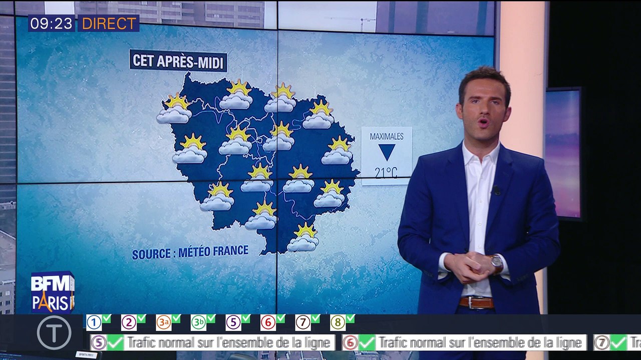 Météo Paris Île-de-France du 7 septembre: Ciel nuageux avant l'arrivée des perturbations