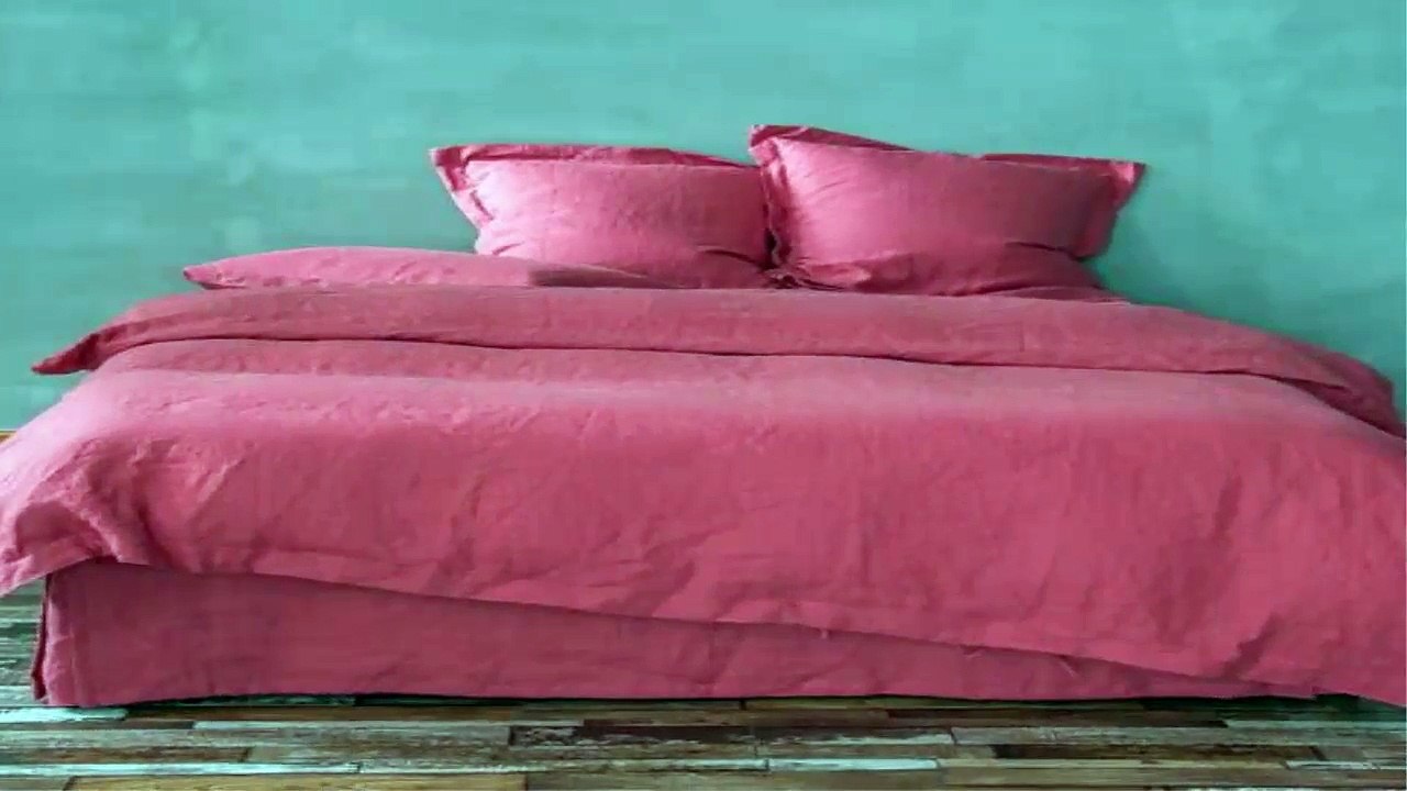 Two Tones Ruffles Duvet Cover by Linenshed