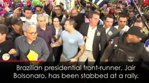 The moment Brazilian presidential front-runner was stabbed