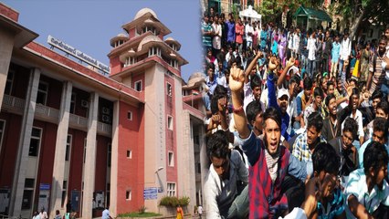 போராட்டம் நடத்திய  மாணவர்கள், போலீசார் இடையே தள்ளு முள்ளு- வீடியோ