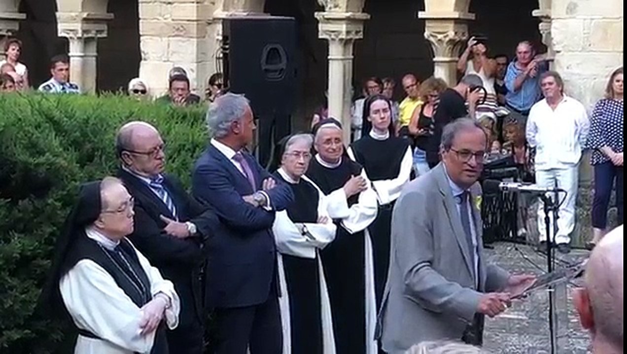 Mitin independentista de Torra en el Monasterio de Vallbona de les Monges