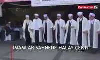 İmamlar sahneye çıktı herkes zikir çekecekler sandı ama…