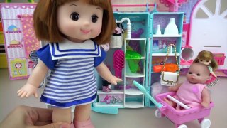 Baby doll bag furniture surprise eggs and beauty house play