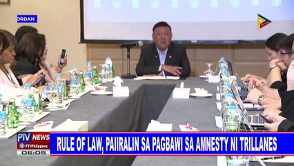 Rule of law, paiiralin sa pagbawi sa amnesty ni Trillanes