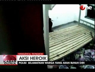 Aksi Heroik Polisi China Selamatkan Pelaku Bunuh Diri